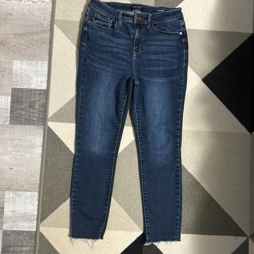 Judy Blue Los Angeles Raw Hem‎ Cropped Skinny Jeans Women's Size 9/29